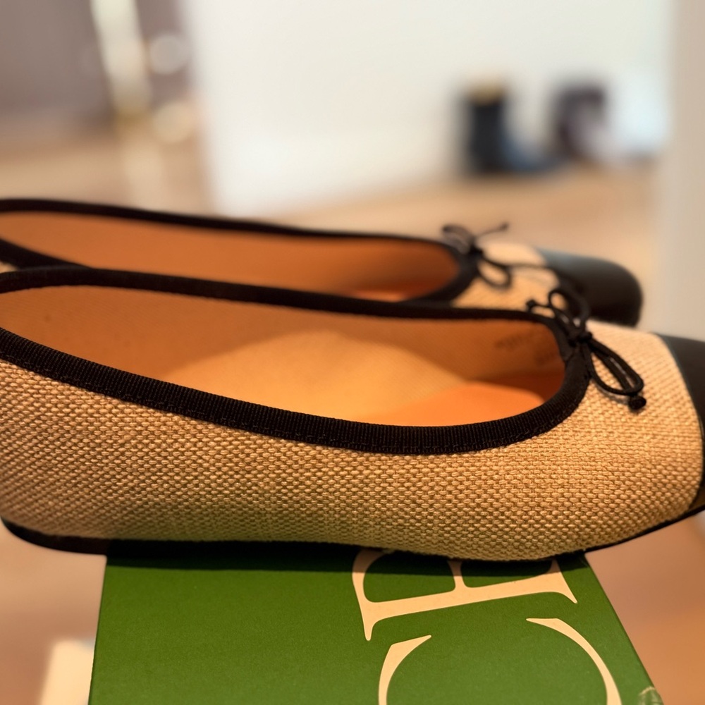 J. Crew Black and Tan Women's Flats